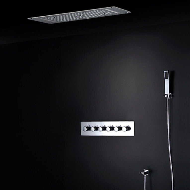 Luxe waterval LED stortdouche combinatie