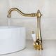 Nostalgic washbasin tap with antique gold finish