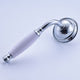 Badique Nostalgische Handdouche van Chroom met Wit Handvat