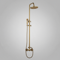 Nostalgische bronzen opbouw doucheset