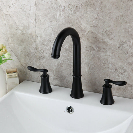 3-teiliger schwarzer Wasserhahn