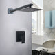 Douche-set zwart inbouw