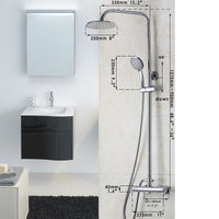 Thermostatische chroom douche-set incl. handdouche