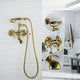 Badique Nostalgische gouden badkraan incl. handdouche