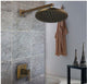 Built-in shower set, antique bronze, wall-mounted