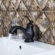 Nostalgic black washbasin tap