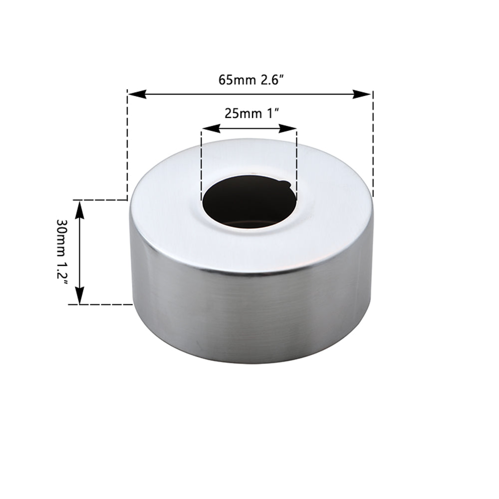 Geborsteld nikkel badrozet kraan rozet 30mm dik