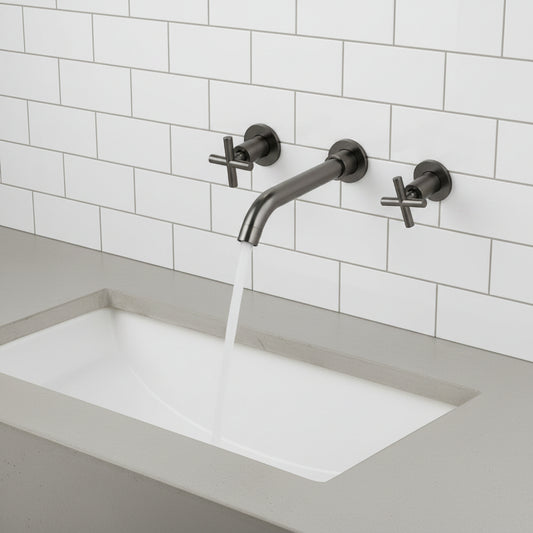 Gun metal inbouw mengkraan
