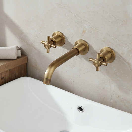 Badique Nostalgisch bronzen muurkraan
