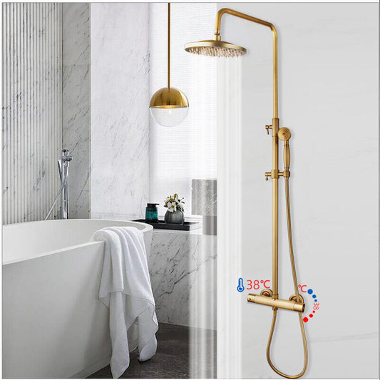 Thermostatische bronzefarbene Aufputz-Regenbrause