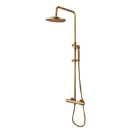 Thermostatische bronskleurige opbouw regendouche