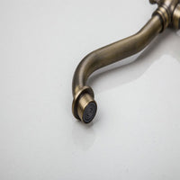 Landelijke keukenkraan bronskleur met hoge uitloop