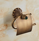 Decorative bronze toilet roll holder