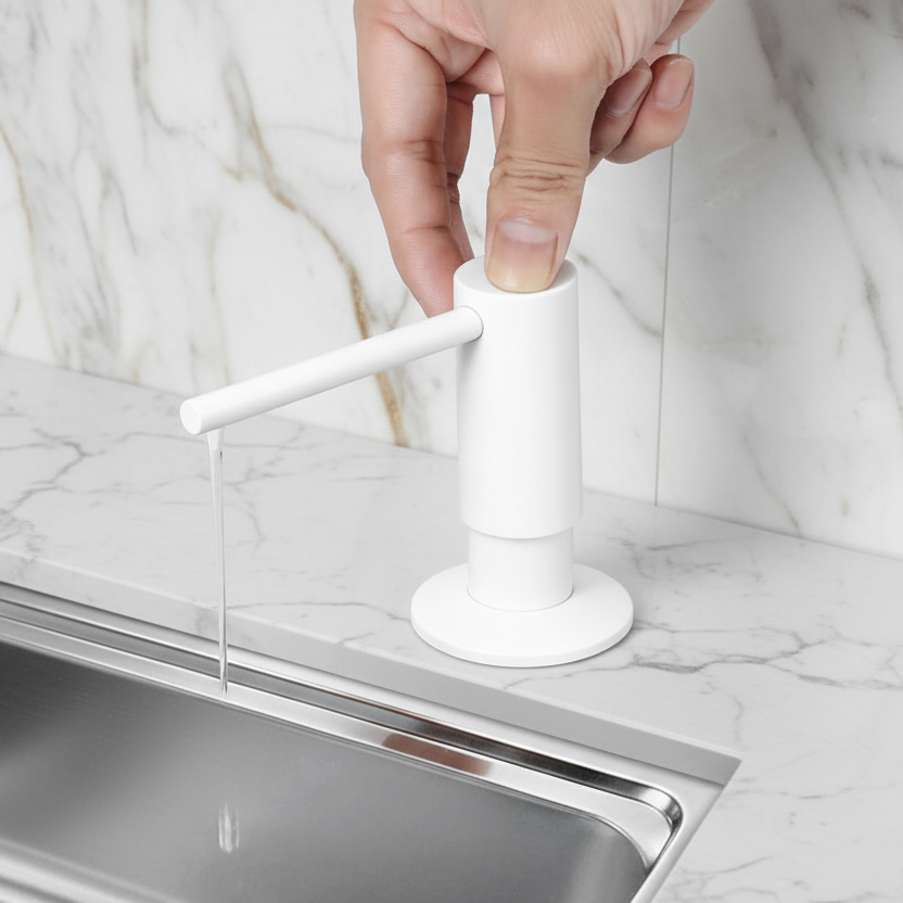 Inbouw Zeepdispenser Wit 350ml