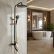 Aufputzdusche schwarz gold