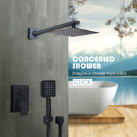 Zwarte inbouw douche