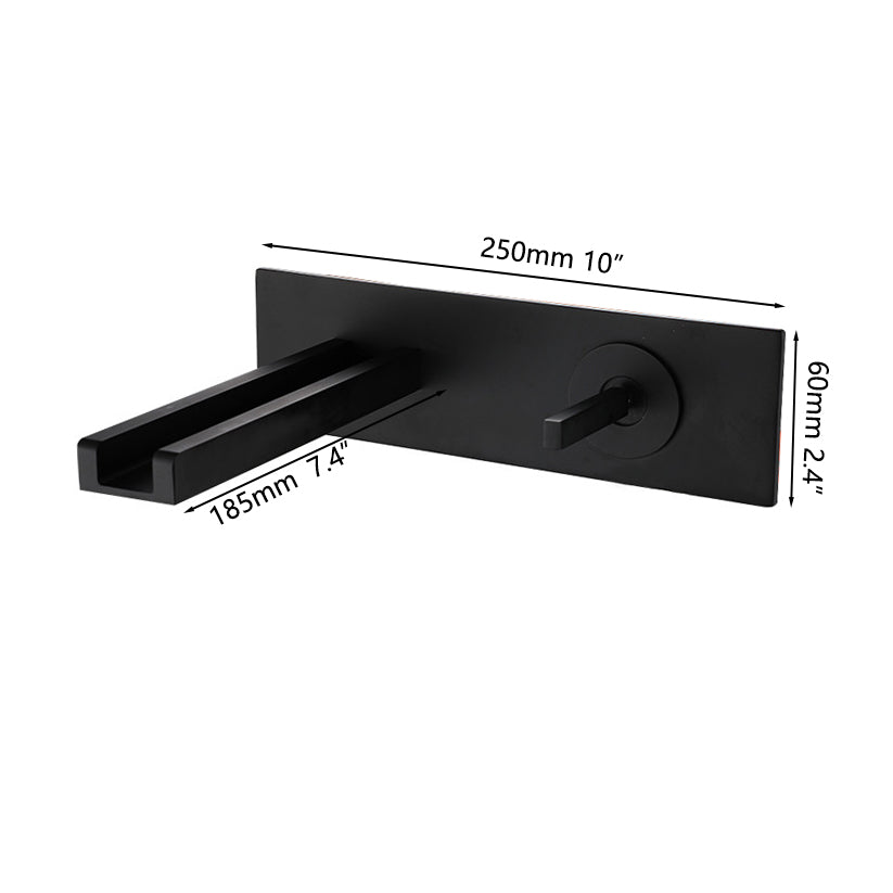 Matte black built-in tap