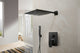 Schwarze eingebaute Regendusche 30CM