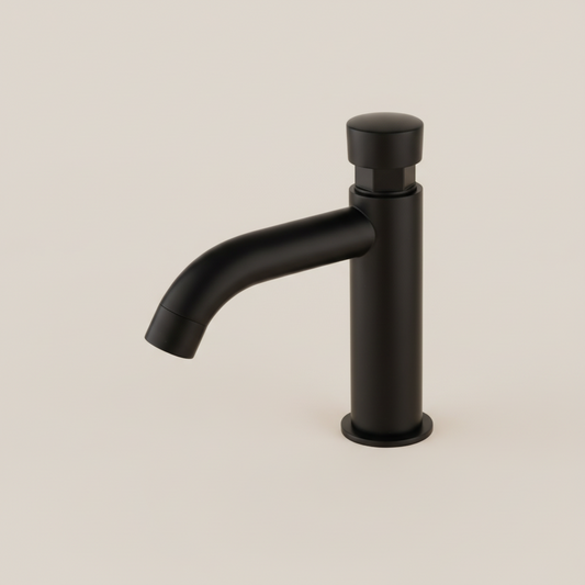 Self-closing black tap